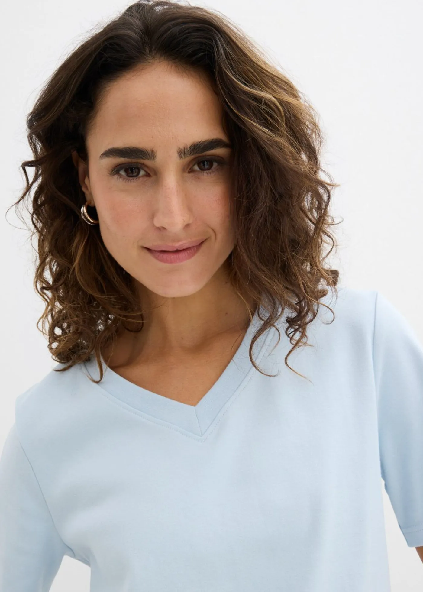 Outlet Camiseta de punto grueso de algodón orgánico puro (2 unidades) Mujer Básicos|Camisetas