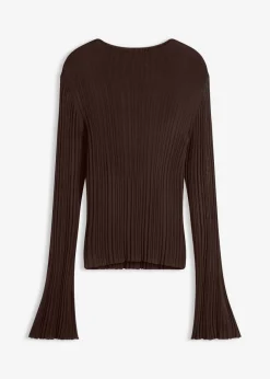 Online Camiseta de punto semitransparente Mujer Camisetas|Ropa De Punto