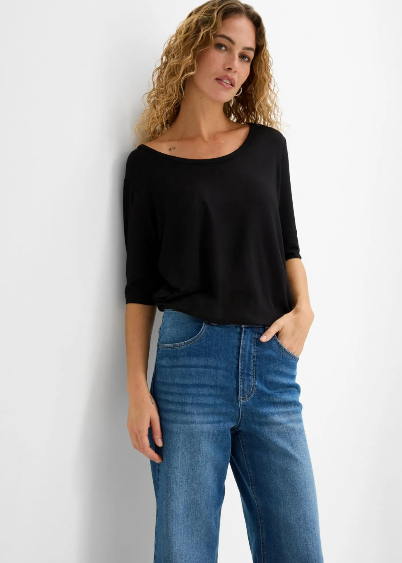 Clearance Camiseta de suave mezcla de viscosa Mujer Básicos|Camisetas