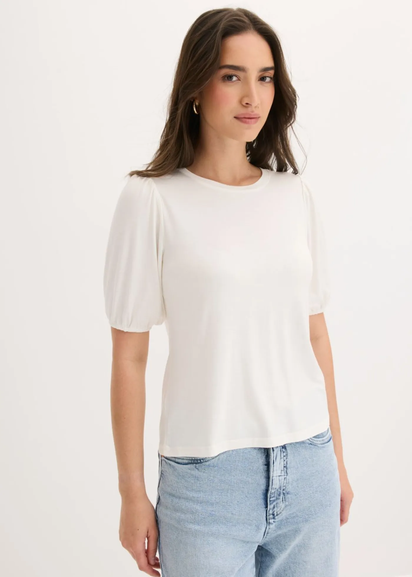 Discount Camiseta de suave mezcla de viscosa Mujer Camisetas|Novedades