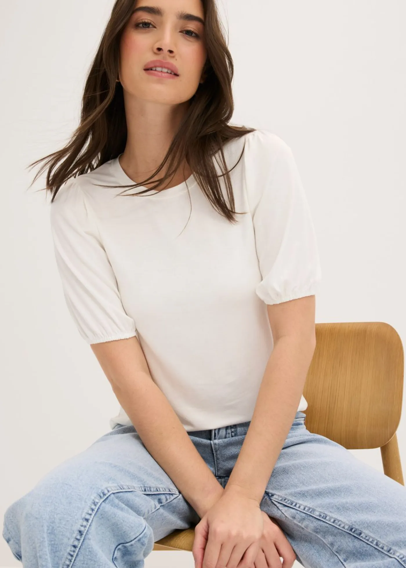 Discount Camiseta de suave mezcla de viscosa Mujer Camisetas|Novedades
