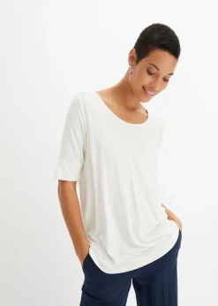 Best Camiseta de suave mezcla de viscosa Mujer Básicos|Camisetas