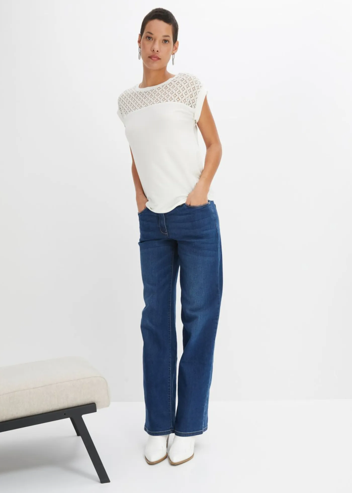 Clearance Camiseta de suave mezcla de viscosa Mujer Camisetas