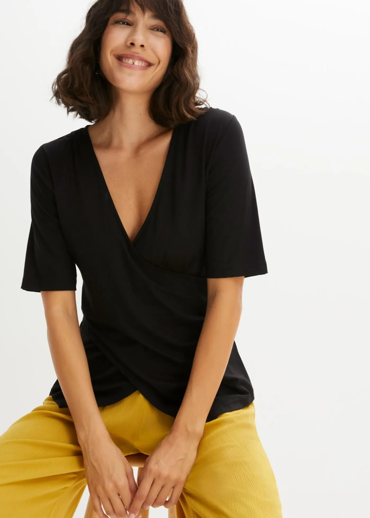 Camiseta de suave mezcla de viscosa Mujer Camisetas|Novedades