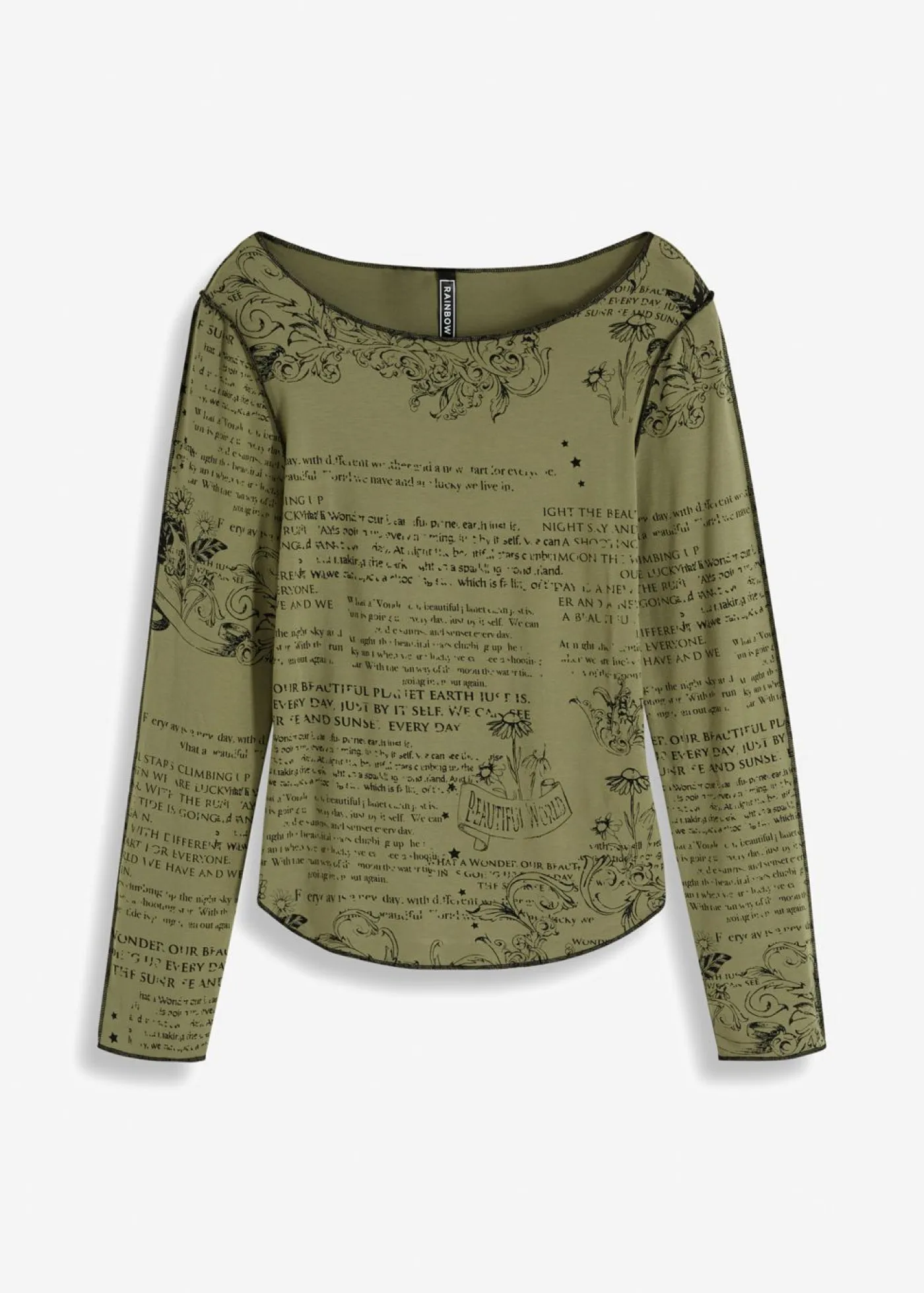 Sale Camiseta de suave viscosa con manga larga Mujer Camisetas