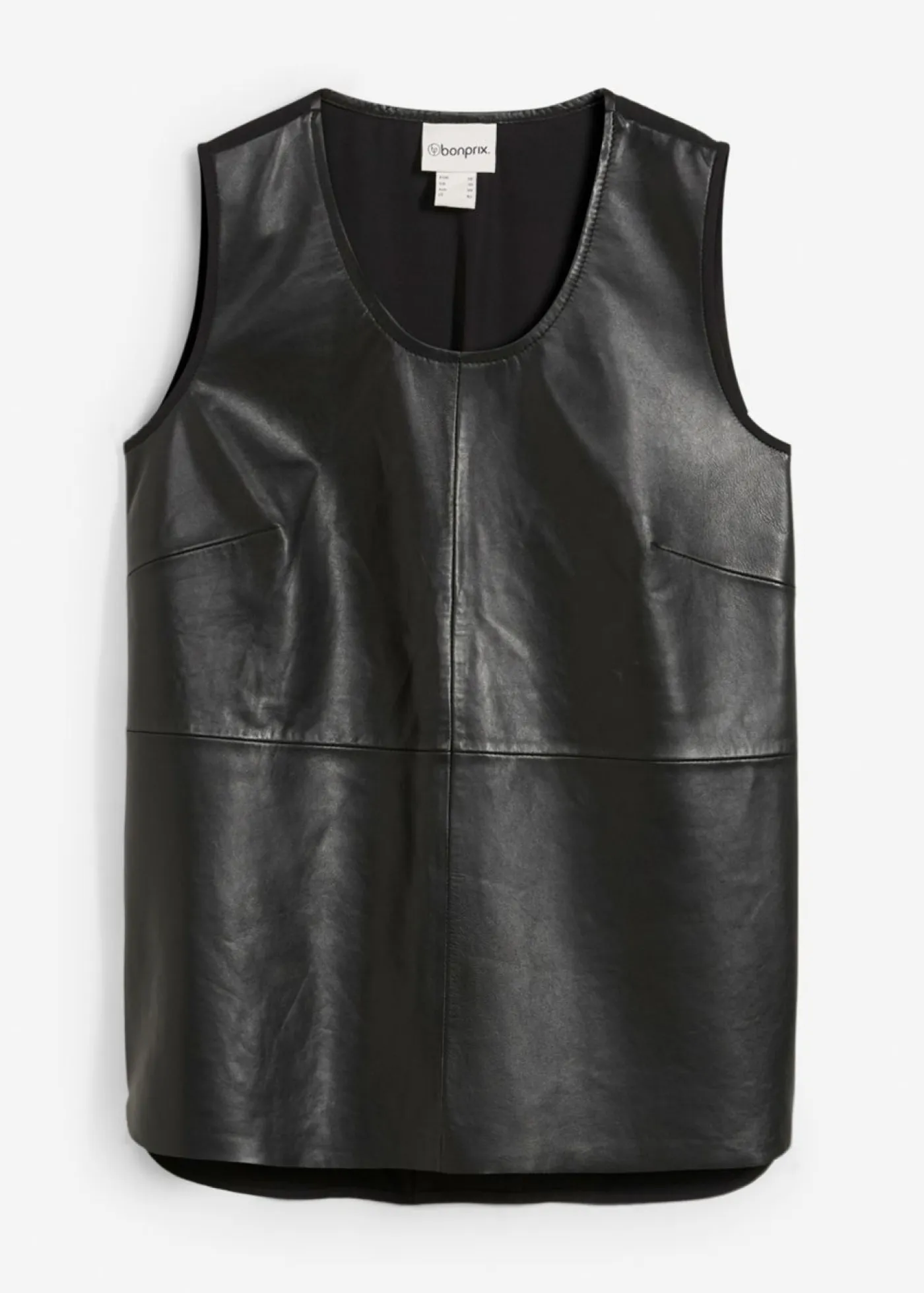 Camiseta de tirantes con parte delantera de napa de cordero Mujer Premium|Camisetas