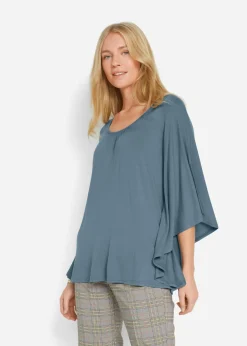 Hot Camiseta de viscosa con mangas de murciélago Mujer Camisetas