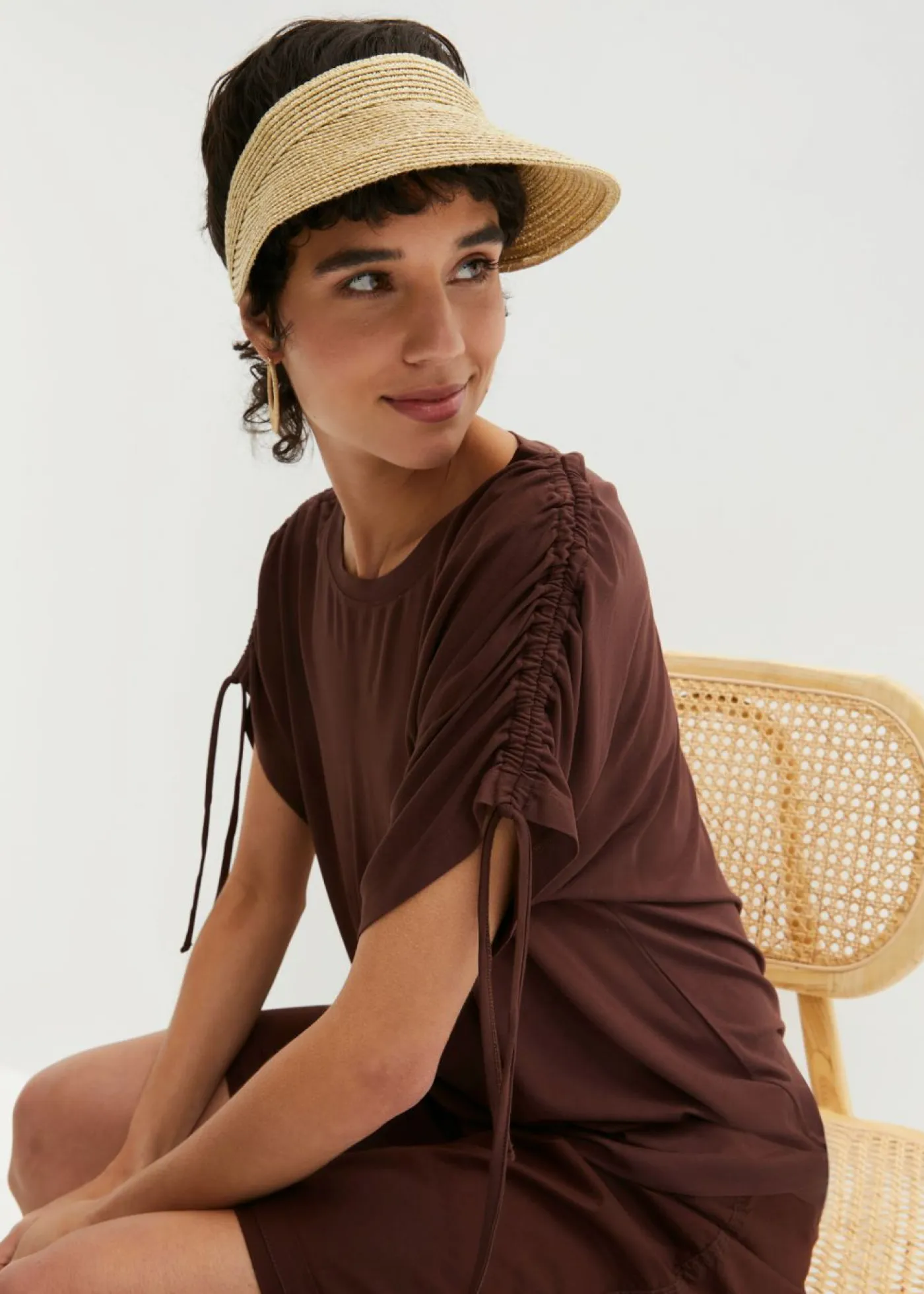 New Camiseta de viscosa fluida Mujer Camisetas