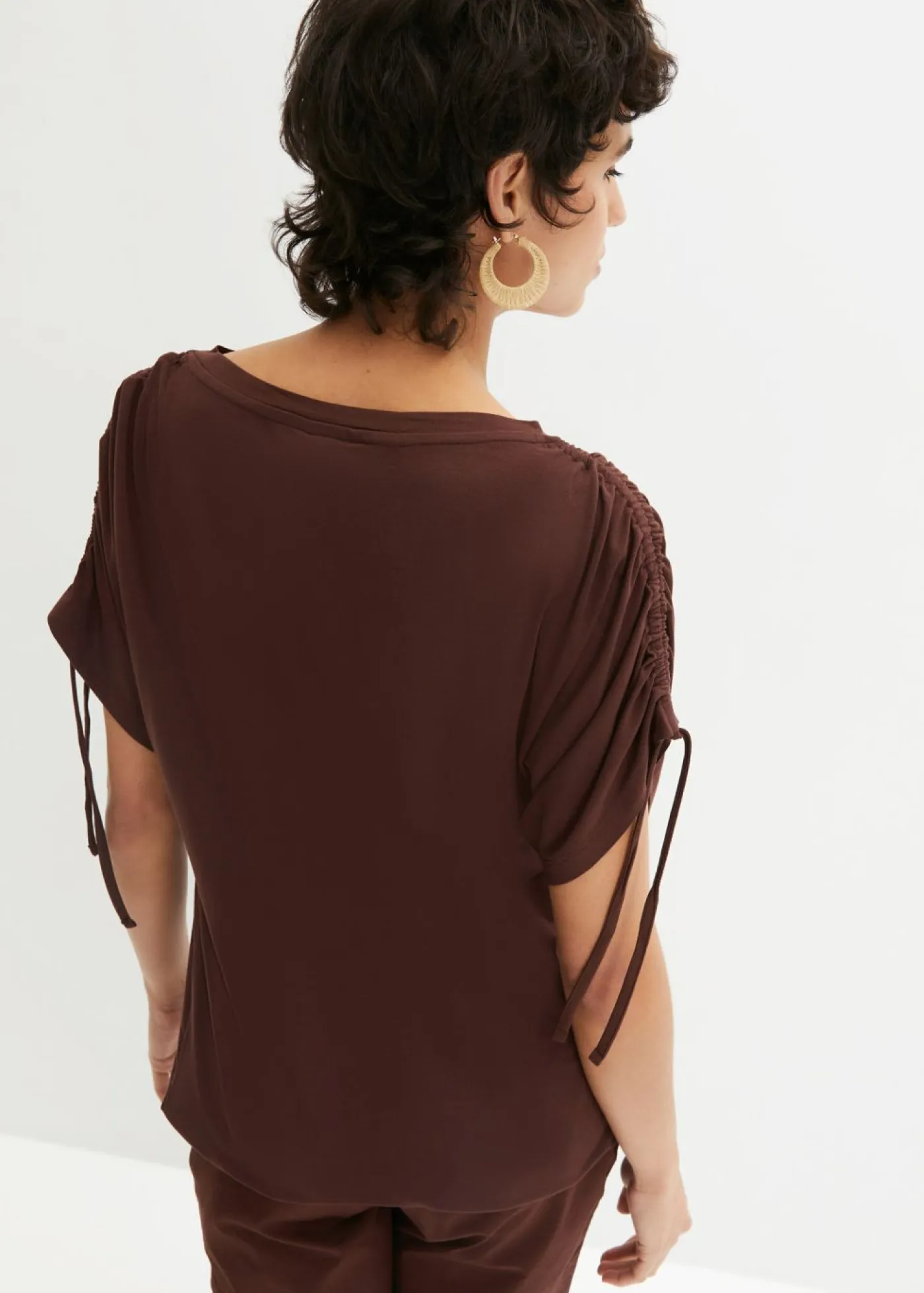 New Camiseta de viscosa fluida Mujer Camisetas