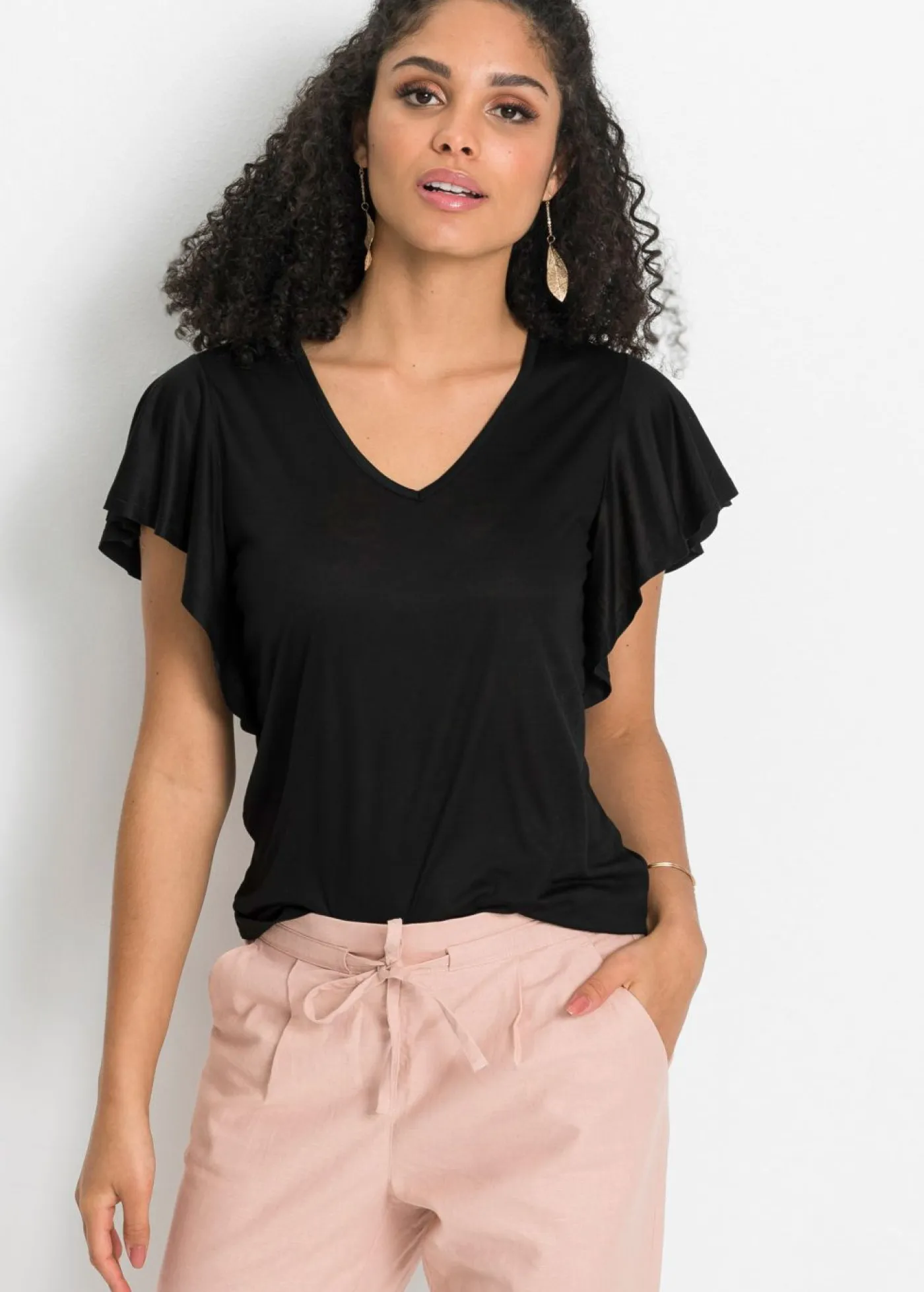 Online Camiseta de viscosa suave Mujer Camisetas|Novedades