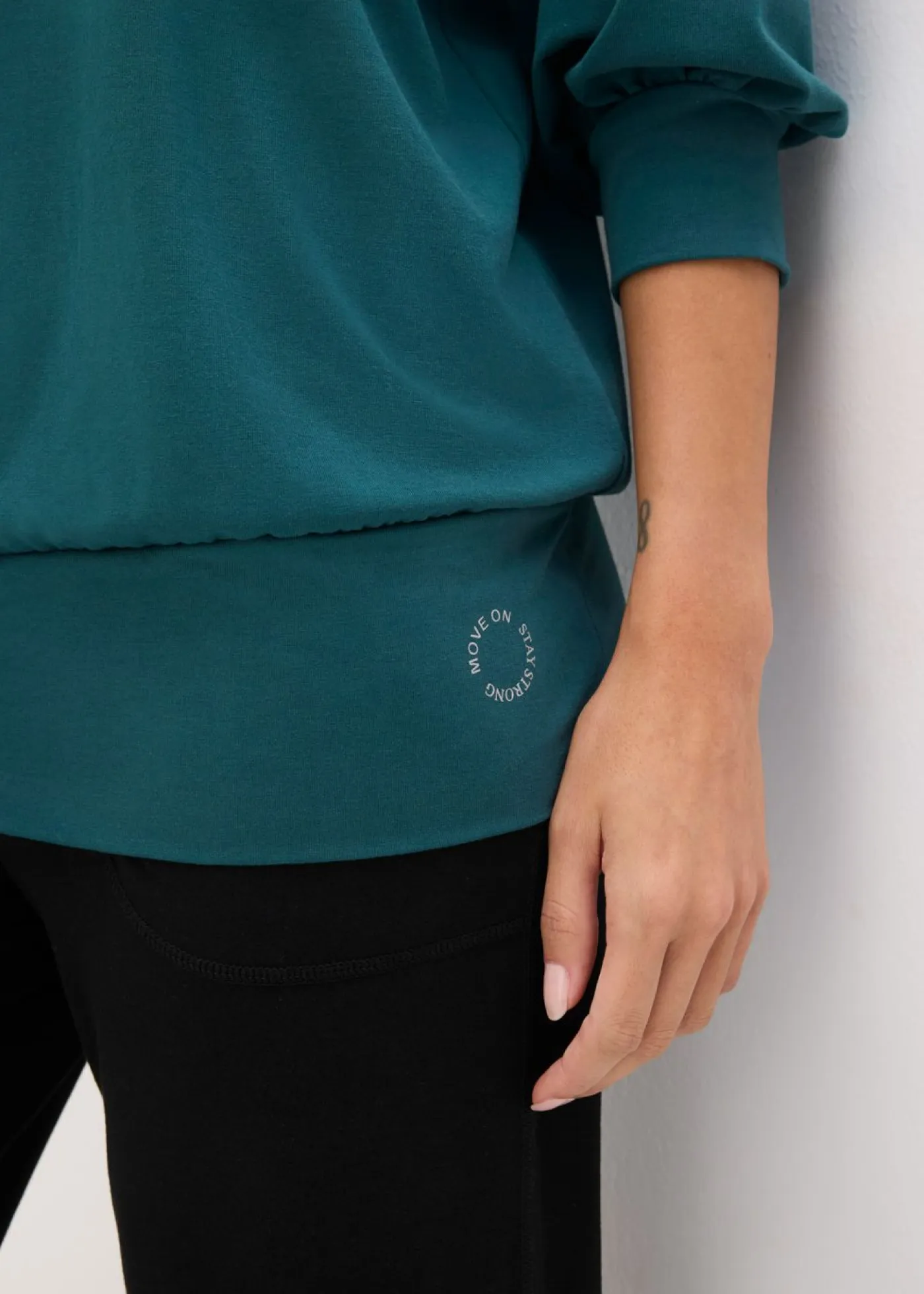 Online Camiseta deportiva con corte holgado, mangas ¾ y material de secado rápido Mujer Ropa Deportiva|Camisetas