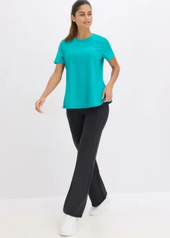 Hot Camiseta deportiva de algodón resistente Mujer Ropa Deportiva|Camisetas