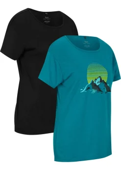 Online Camiseta deportiva de material de secado rápido (2 unidades) Mujer Ropa Para El Aire Libre|Ropa Deportiva