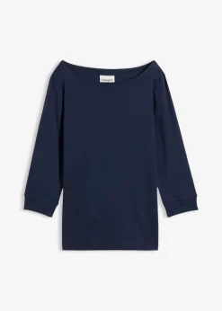 Discount Camiseta elástica con escote en forma de U Mujer Básicos|Camisetas