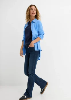 Discount Camiseta elástica con escote en forma de U Mujer Básicos|Camisetas