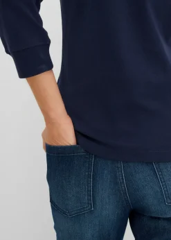 Discount Camiseta elástica con escote en forma de U Mujer Básicos|Camisetas