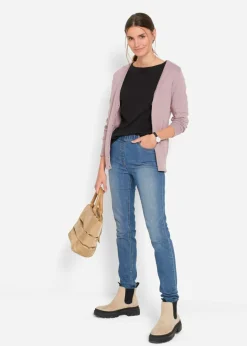 Sale Camiseta elástica con escote en forma de U Mujer Básicos|Camisetas