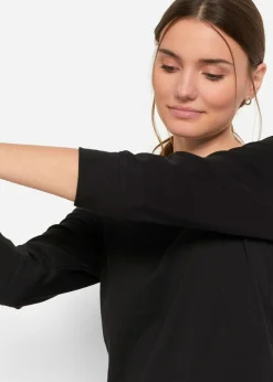 Sale Camiseta elástica con escote en forma de U Mujer Básicos|Camisetas