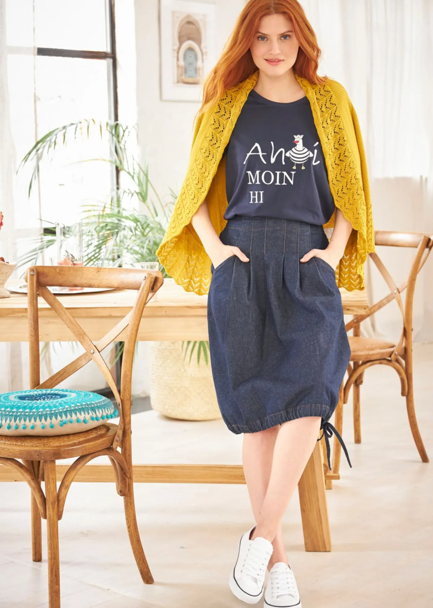 Clearance Camiseta en mezcla de algodón Mujer Camisetas