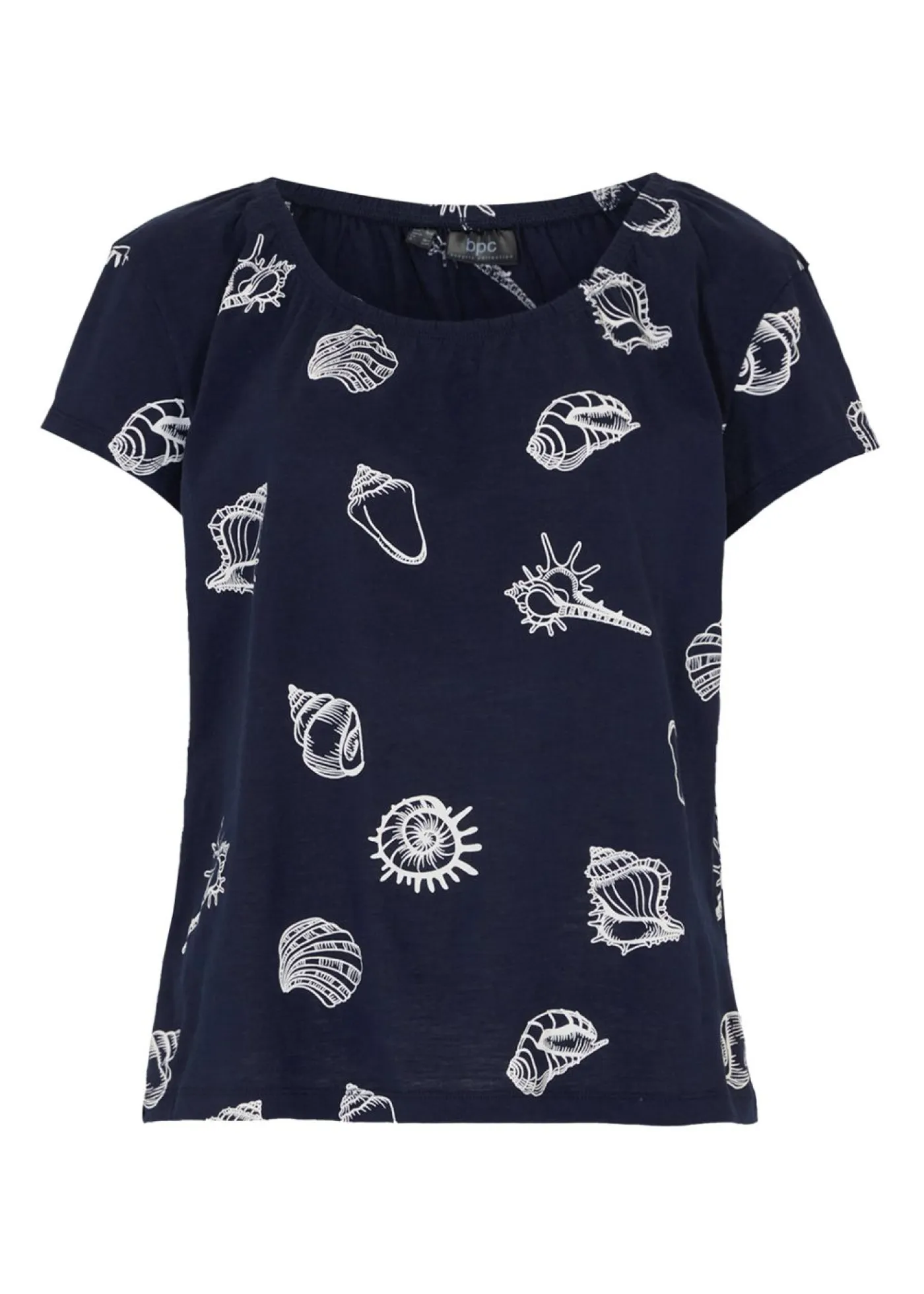 Sale Camiseta estampada de algodón orgánico con cuello redondo Mujer Camisetas