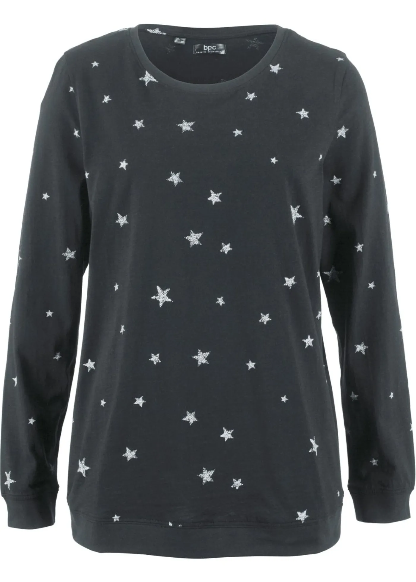 Sale Camiseta estampada de algodón con manga larga Mujer Camisetas