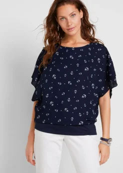 Clearance Camiseta georgette, de manda corta Mujer Camisas Y Blusas