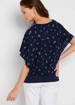 Clearance Camiseta georgette, de manda corta Mujer Camisas Y Blusas