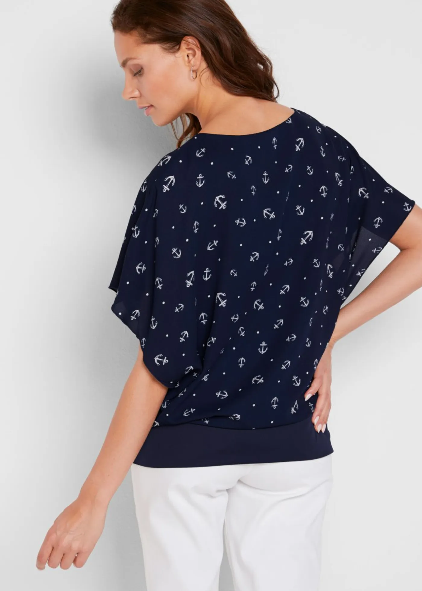 Clearance Camiseta georgette, de manda corta Mujer Camisas Y Blusas