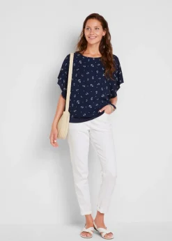 Clearance Camiseta georgette, de manda corta Mujer Camisas Y Blusas
