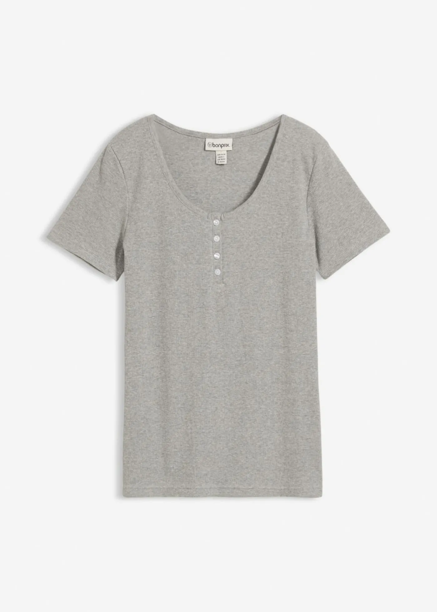 Hot Camiseta henley con algodón orgánico puro Mujer Básicos|Camisetas