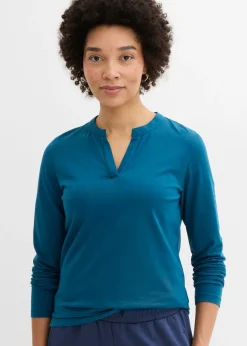 Outlet Camiseta henley hasta la cadera Mujer Básicos|Camisetas