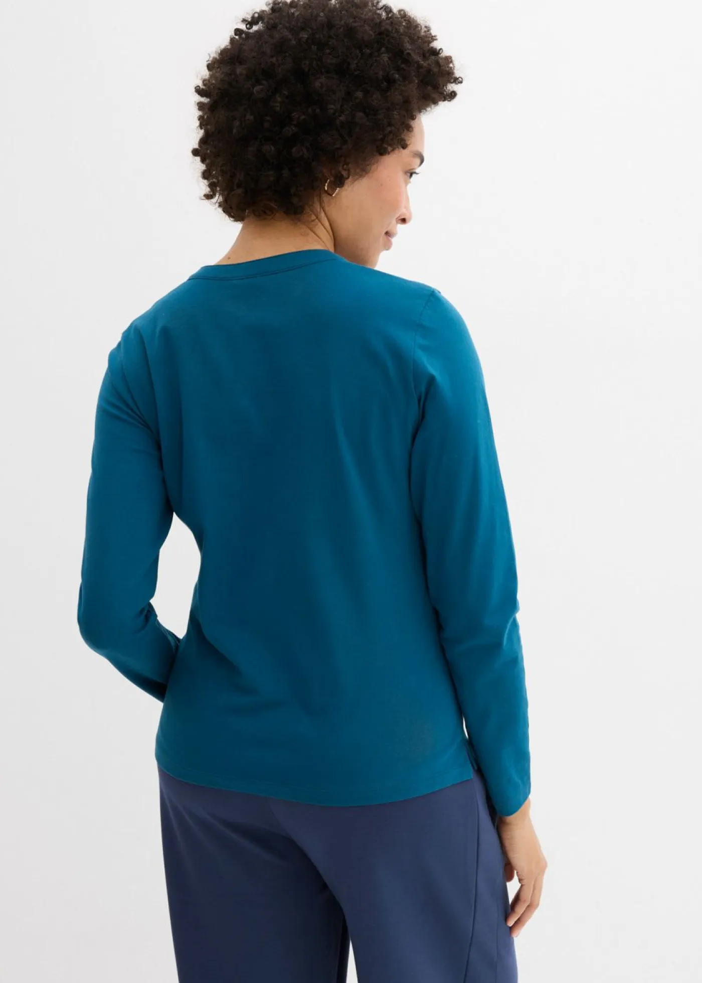 Outlet Camiseta henley hasta la cadera Mujer Básicos|Camisetas