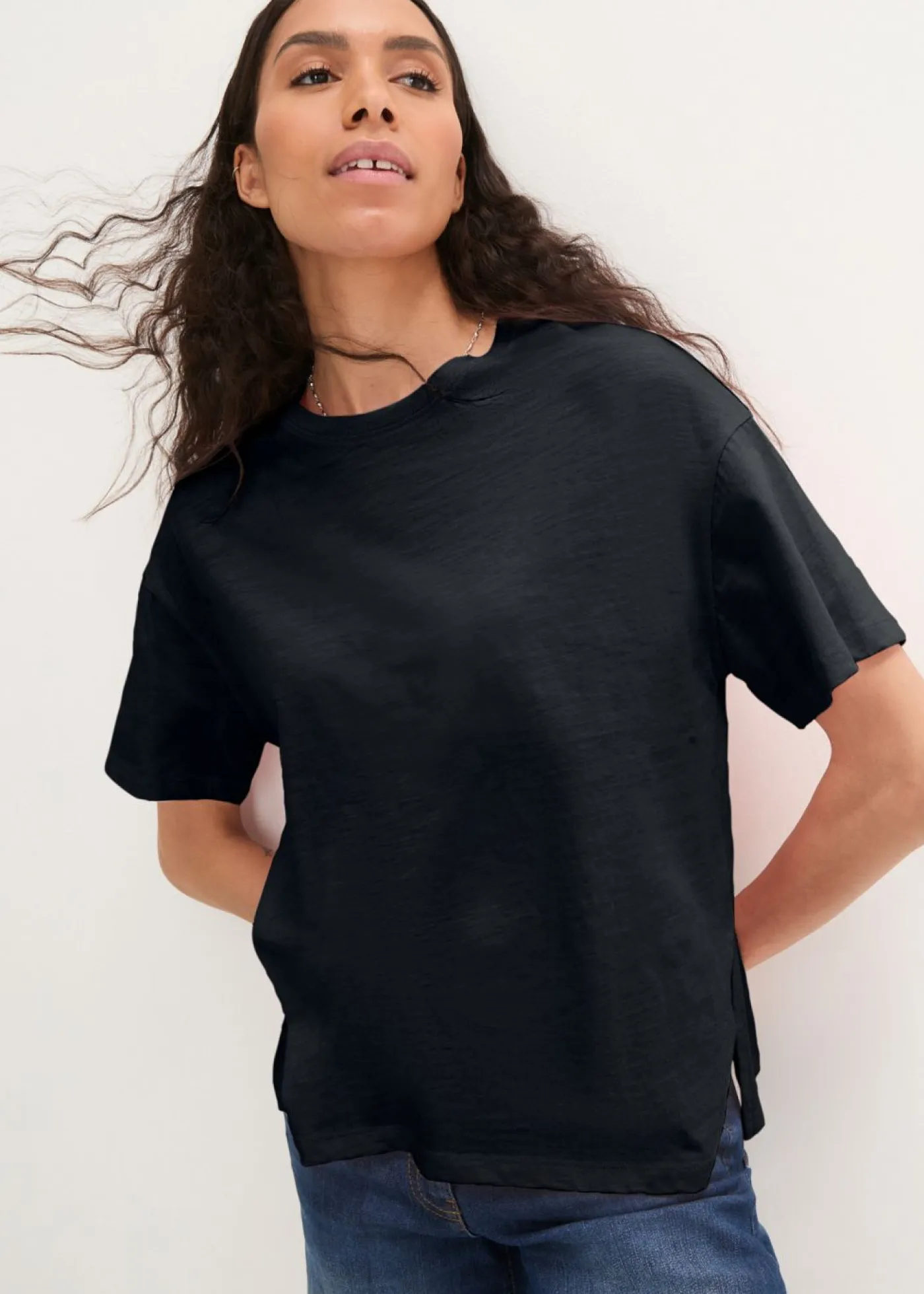 Sale Camiseta holgada con estampado Mujer Básicos|Camisetas