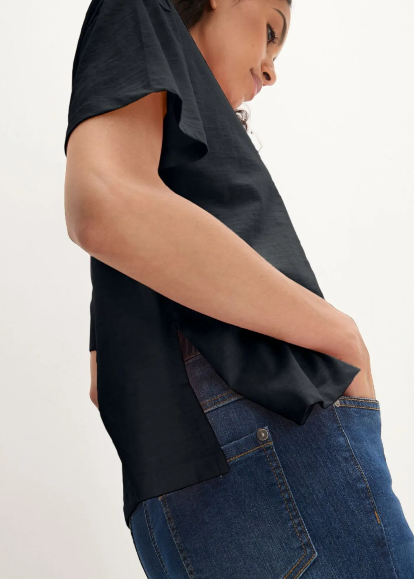 Sale Camiseta holgada con estampado Mujer Básicos|Camisetas