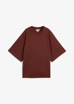 Clearance Camiseta holgada de algodón orgánico puro con mangas anchas Mujer Esenciales|Camisetas