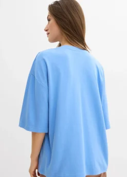 Clearance Camiseta holgada de algodón orgánico puro Mujer Camisetas