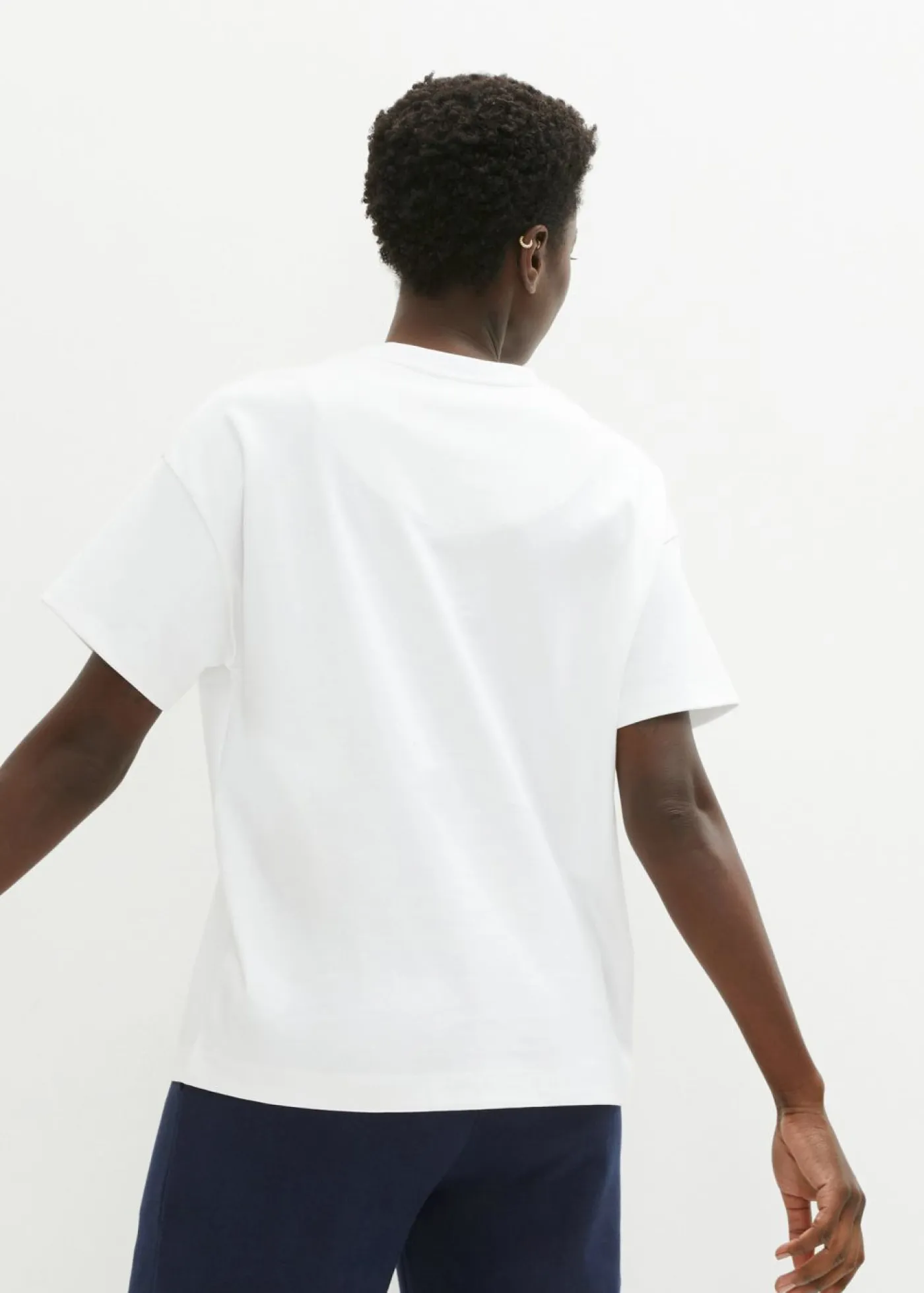 Sale Camiseta holgada de algodón orgánico puro Mujer Básicos|Camisetas