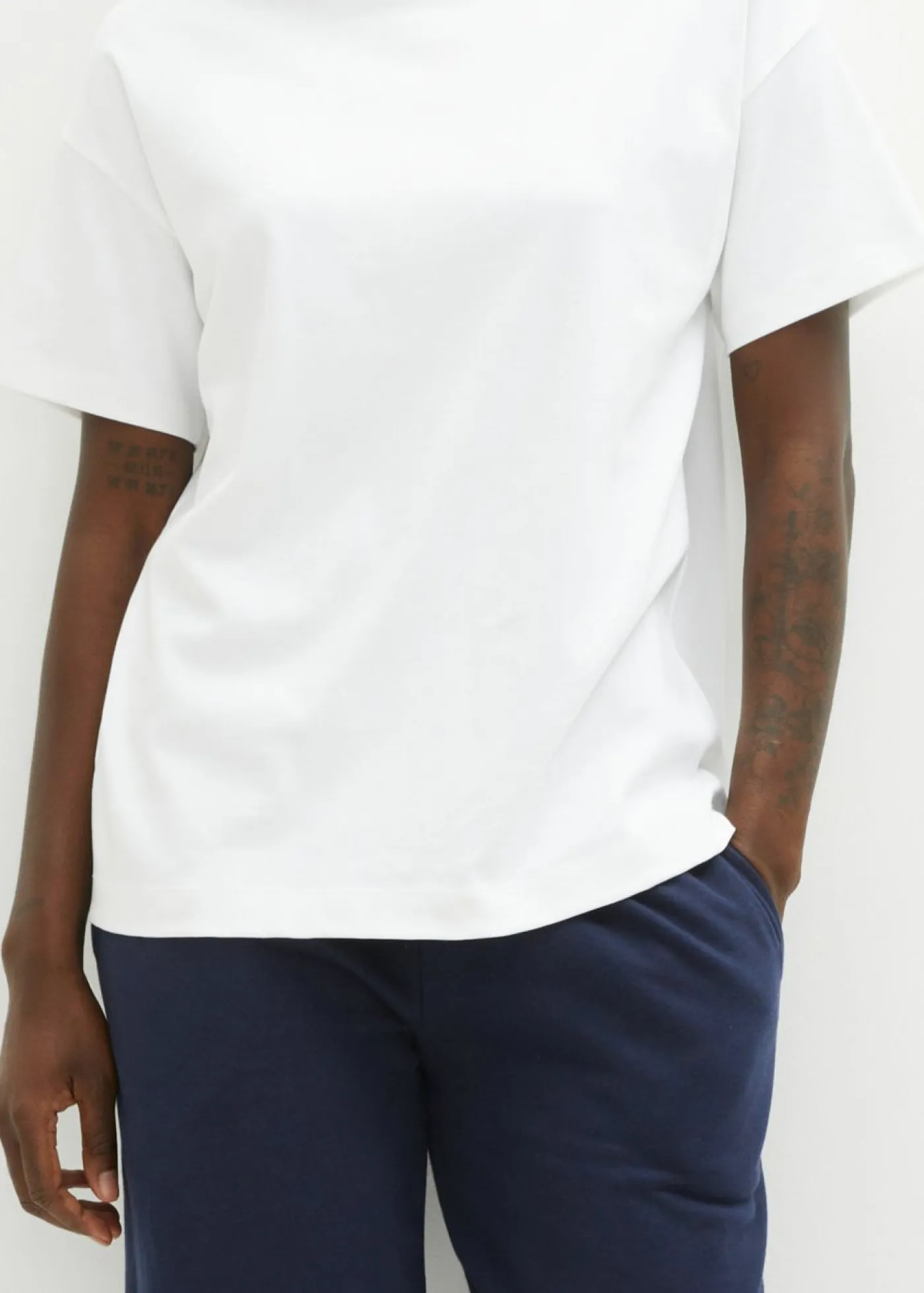 Sale Camiseta holgada de algodón orgánico puro Mujer Básicos|Camisetas