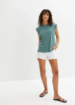 Hot Camiseta holgada de algodón orgánico puro Mujer Básicos|Camisetas