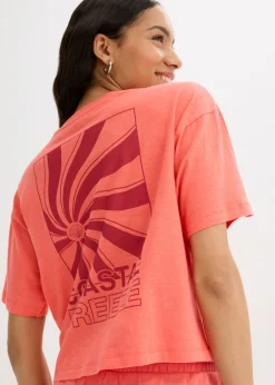 Hot Camiseta holgada de algodón orgánico puro Mujer Camisetas