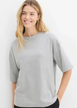 Sale Camiseta holgada de algodón orgánico puro y pesado Mujer Básicos|Camisetas