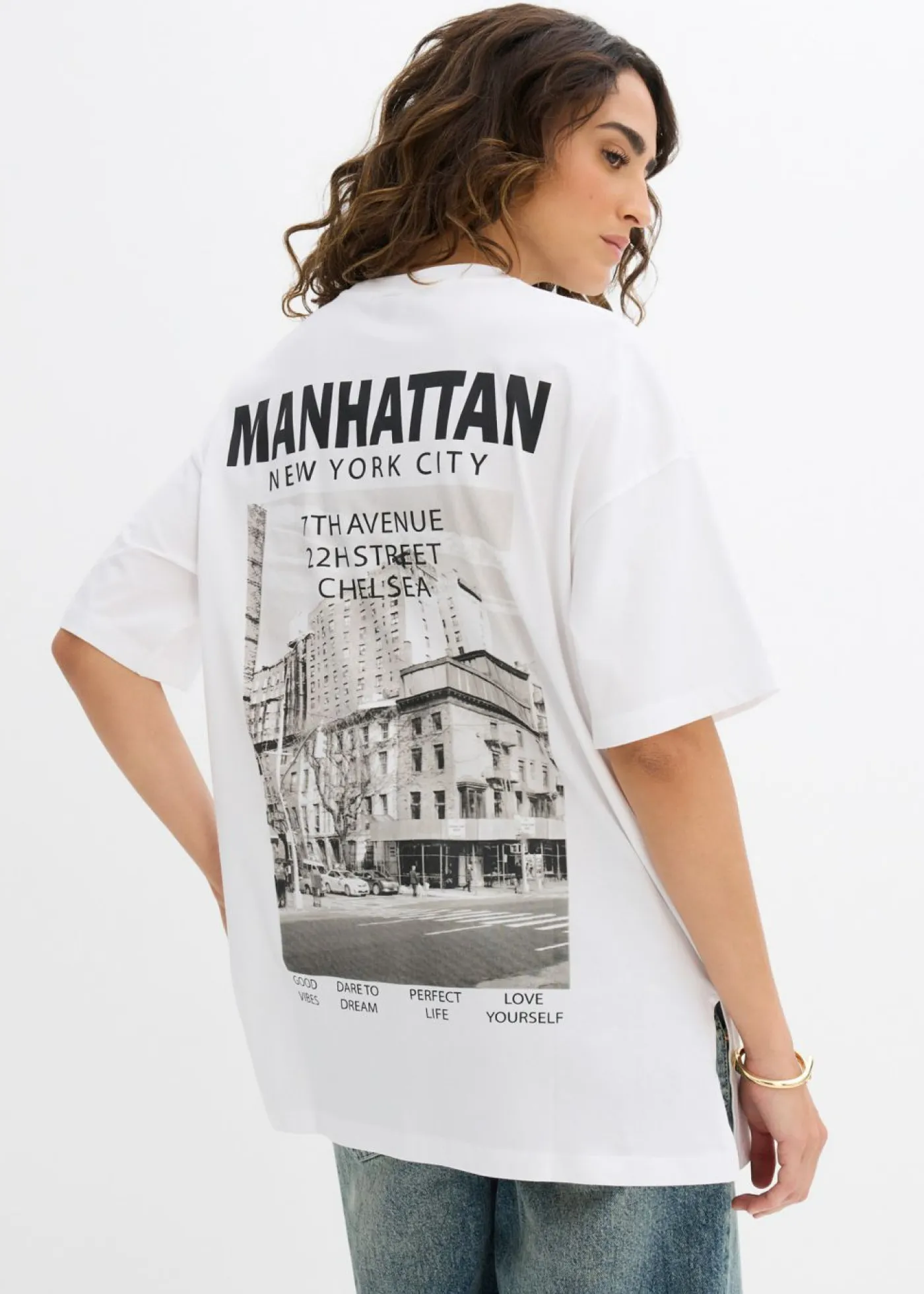 Sale Camiseta holgada de algodón orgánico puro Mujer Camisetas
