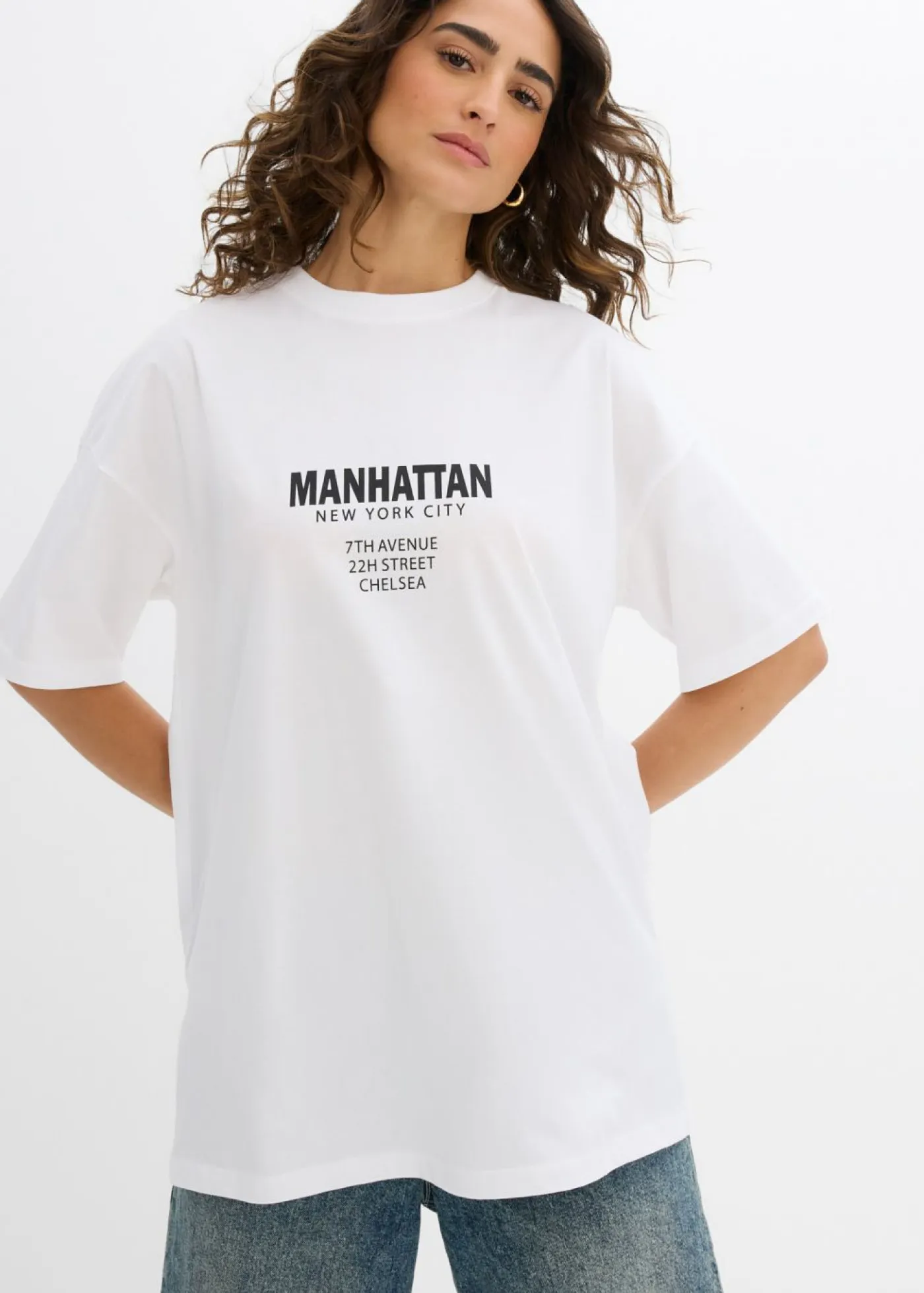 Sale Camiseta holgada de algodón orgánico puro Mujer Camisetas