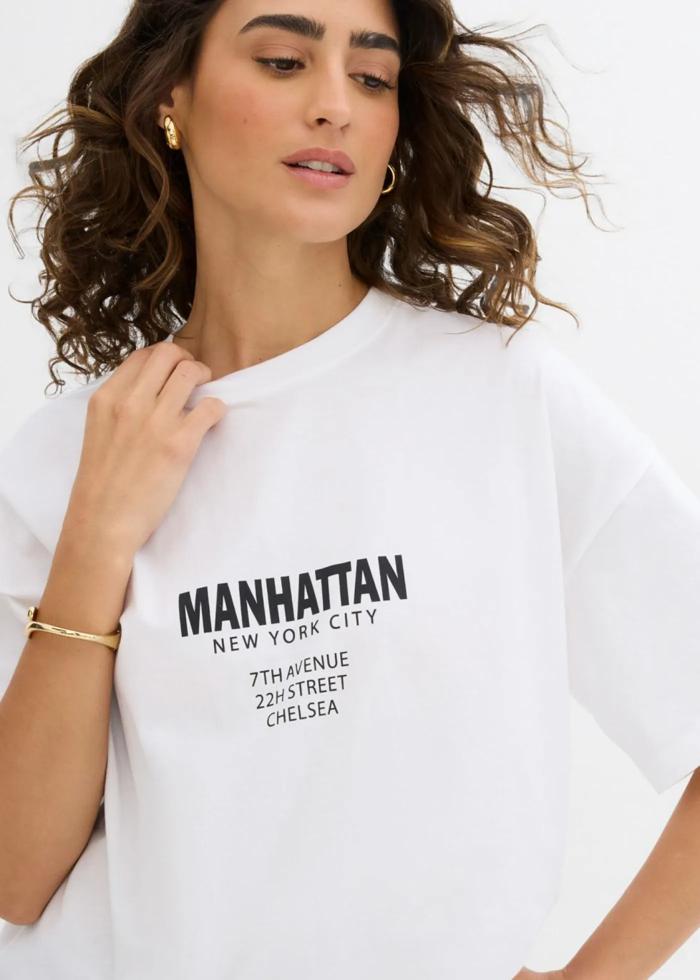 Sale Camiseta holgada de algodón orgánico puro Mujer Camisetas