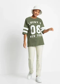 Camiseta holgada de algodón orgánico puro Mujer Camisetas