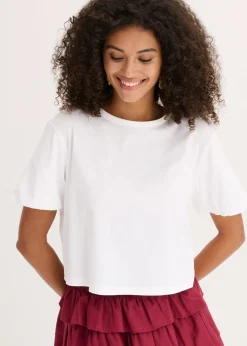 Sale Camiseta holgada de algodón orgánico puro Mujer Camisetas