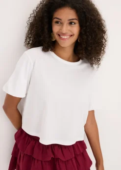 Sale Camiseta holgada de algodón orgánico puro Mujer Camisetas