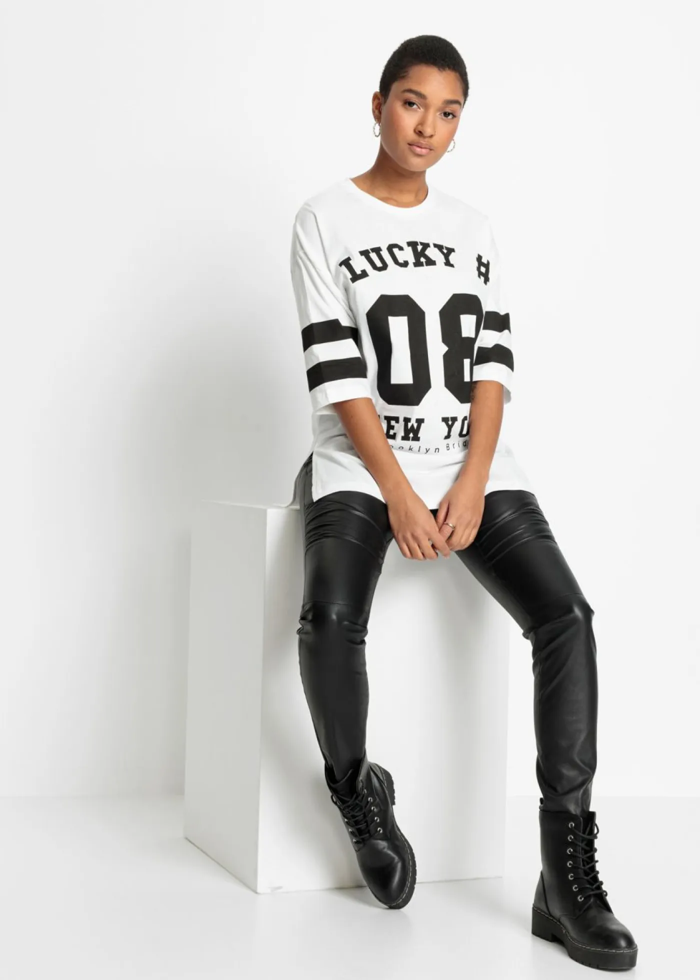 Sale Camiseta holgada de algodón orgánico puro Mujer Camisetas