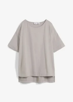 Clearance Camiseta holgada de algodón con aberturas laterales Mujer Camisetas
