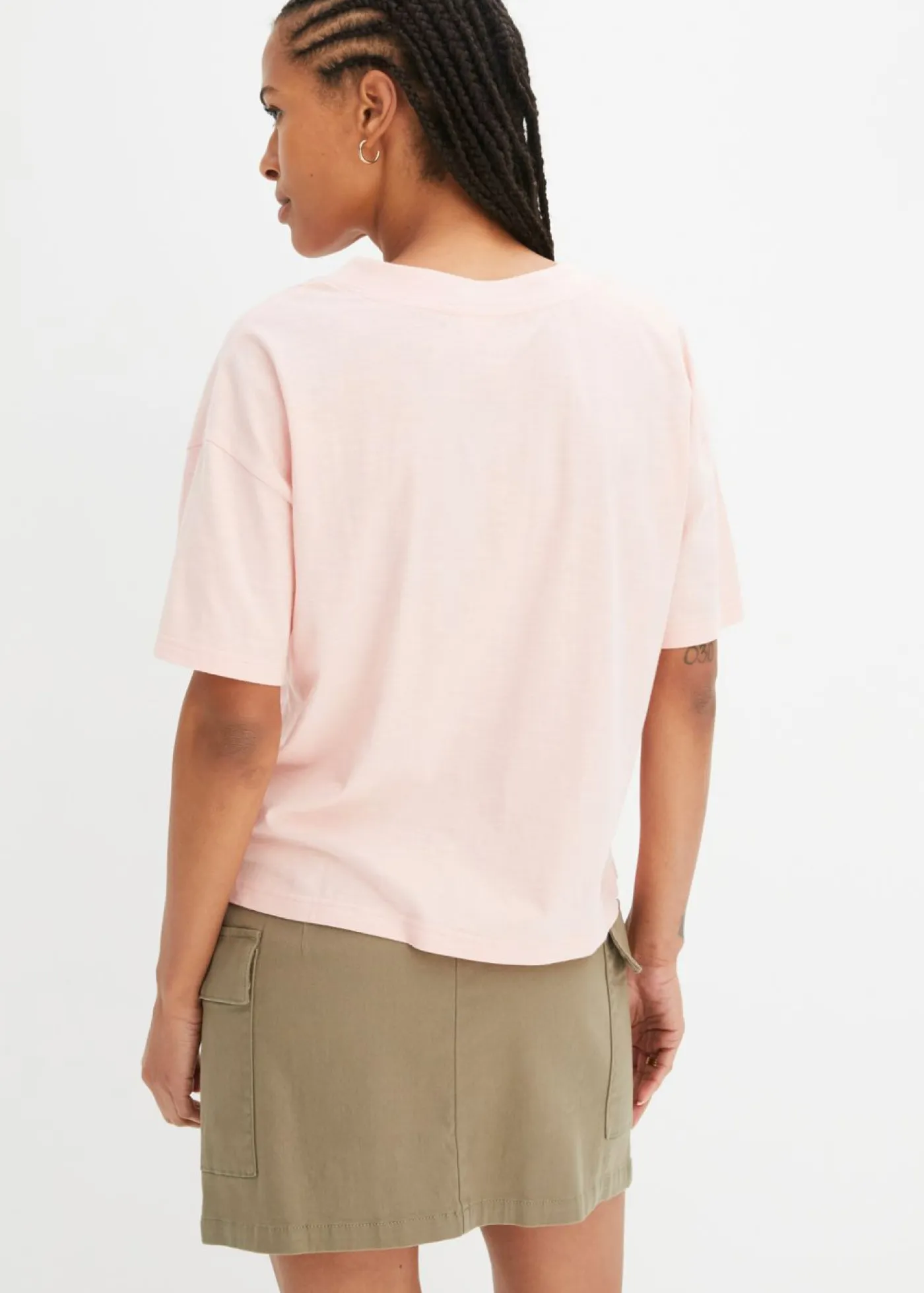 Camiseta holgada de algodón orgánico puro Mujer Camisetas